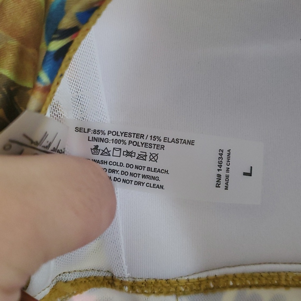 NWOT Nicole Miller Floral One-Piece Swimsuit Size Large - Picture 10 of 12